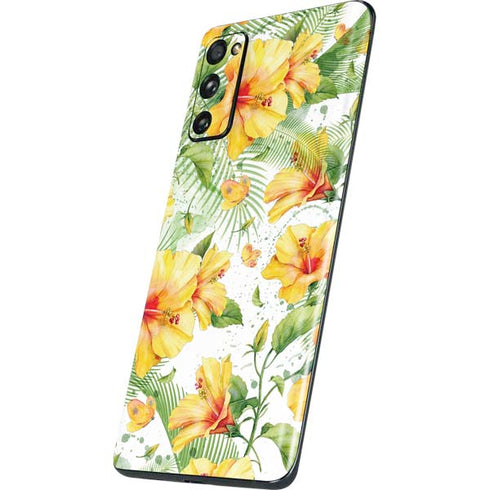 Yellow Hibiscus Galaxy S20 Fan Edition Skin
